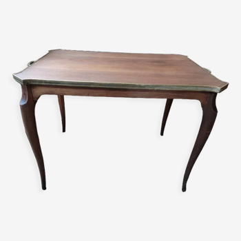 Table appoint bois massif laiton console