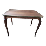 Solid wood side table brass console