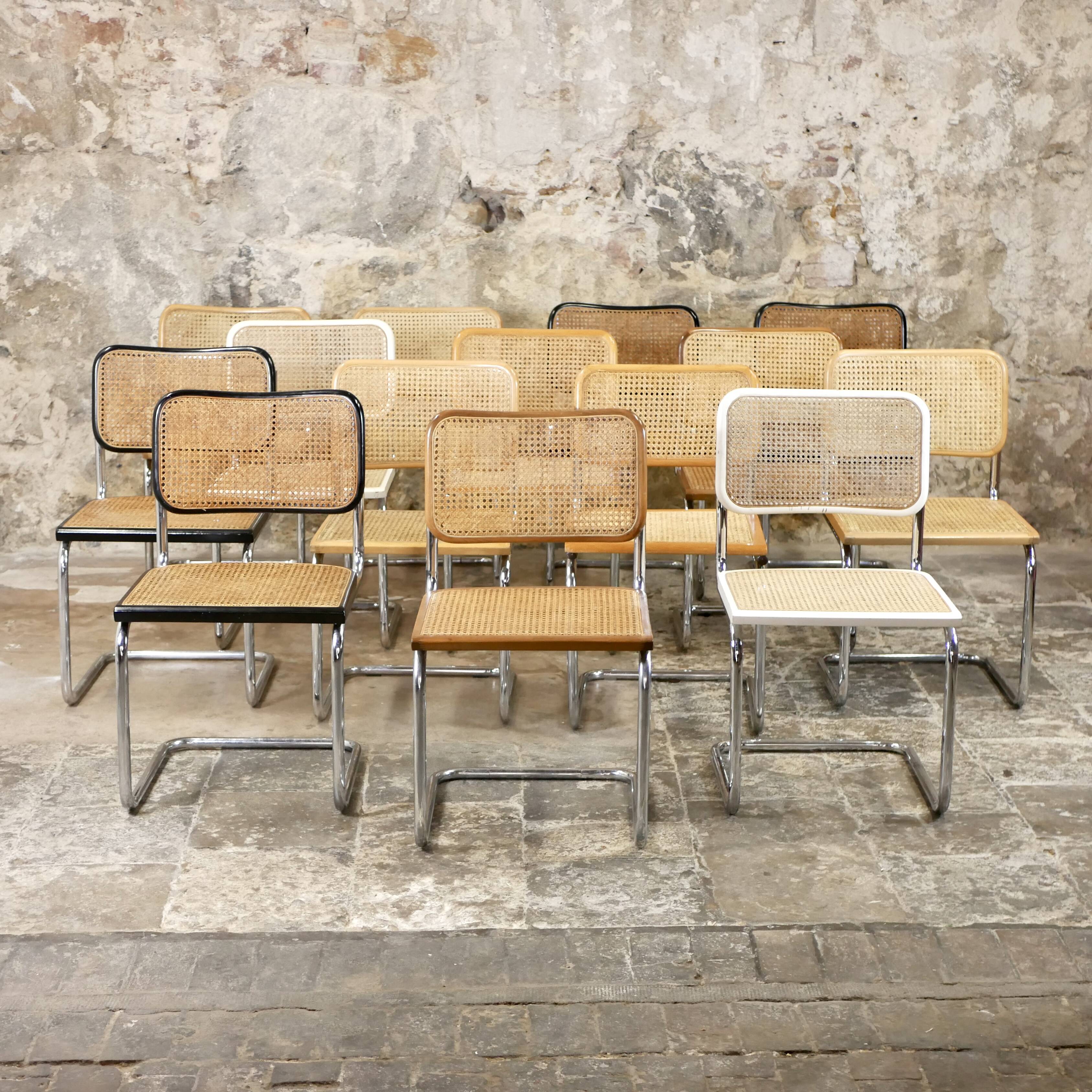 Pair of Cesca B32 wooden chairs, made in Italy, 1970s