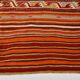 Pumpkin Orange Striped Turkish Woven Kilim Rug, 158x390 Cm