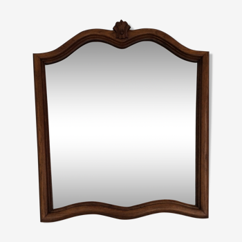 Miroir biseauté en bois - 59x54cm