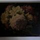 Tableau 19e roses du jardin fleurs huile sur bois