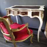 Patinated desk Louis XV style