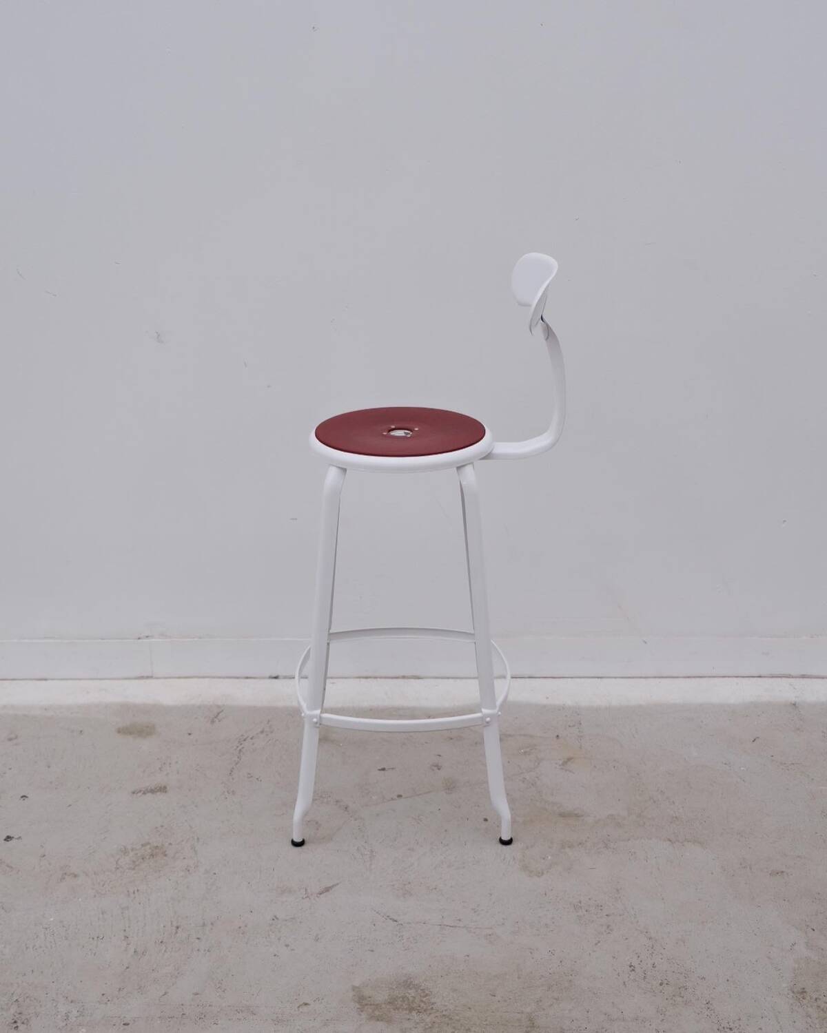 NICOLLE high chair in metal and leather