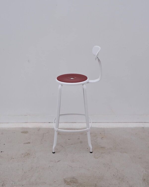 Chaise haute de NICOLLE en métal et cuir