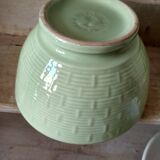 Ensemble de 4 anciens bols vert céladon -  petit déjeuner  "made  Italy"