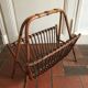 Vintage rattan magazine holder