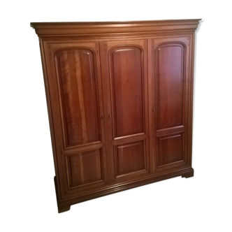 Solid cherry cabinet 3 doors Louis Philippe style