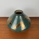 Vintage green & gold glazed ceramic vase