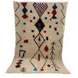 Handmade wool Berber rug 163 X 92 CM