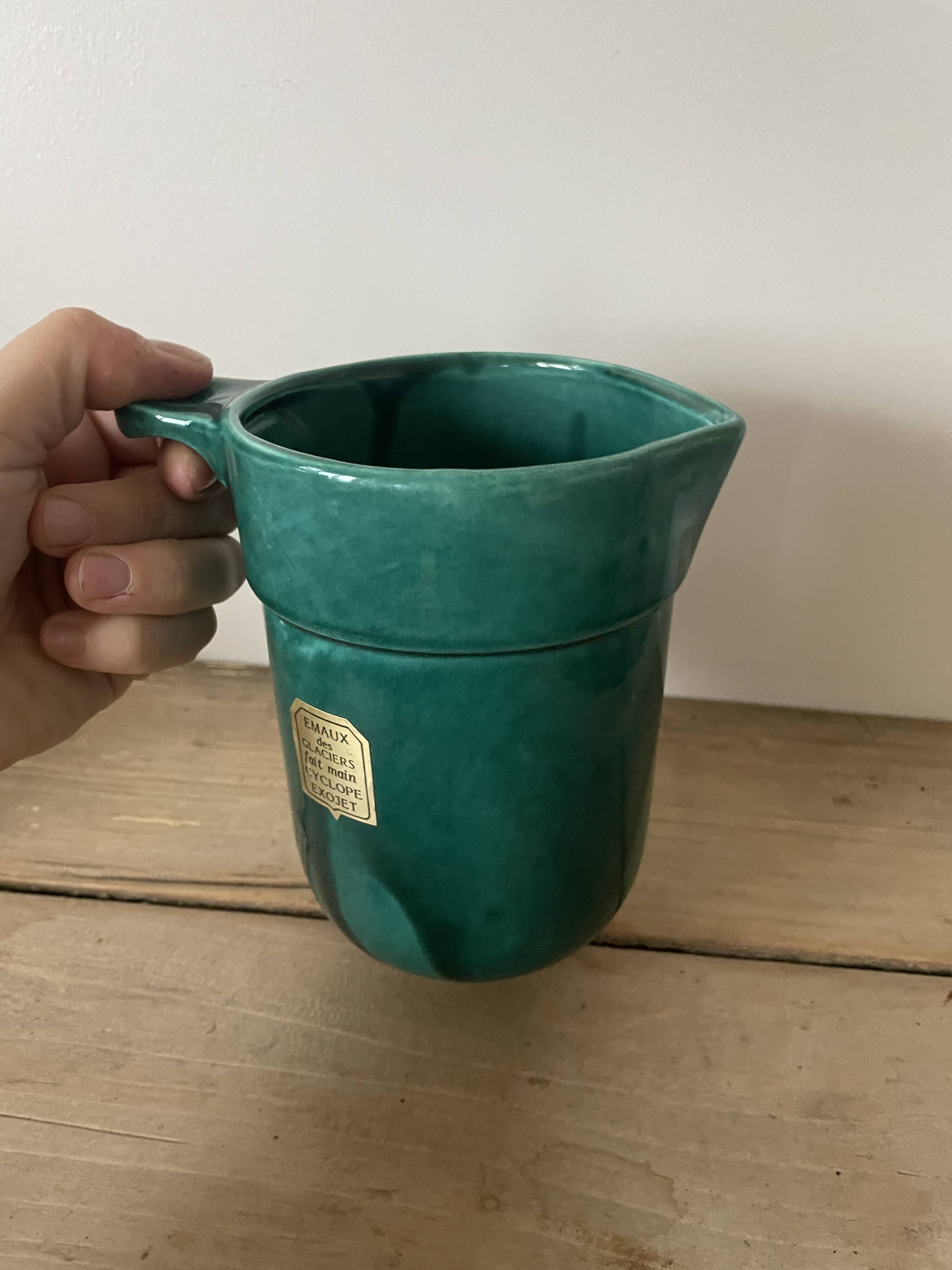 Glacier ceramic pitcher