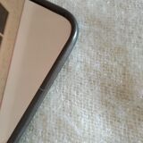 Small Art Deco mirror wood and silver metal