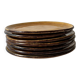 Set of glazed ceramic dessert plates