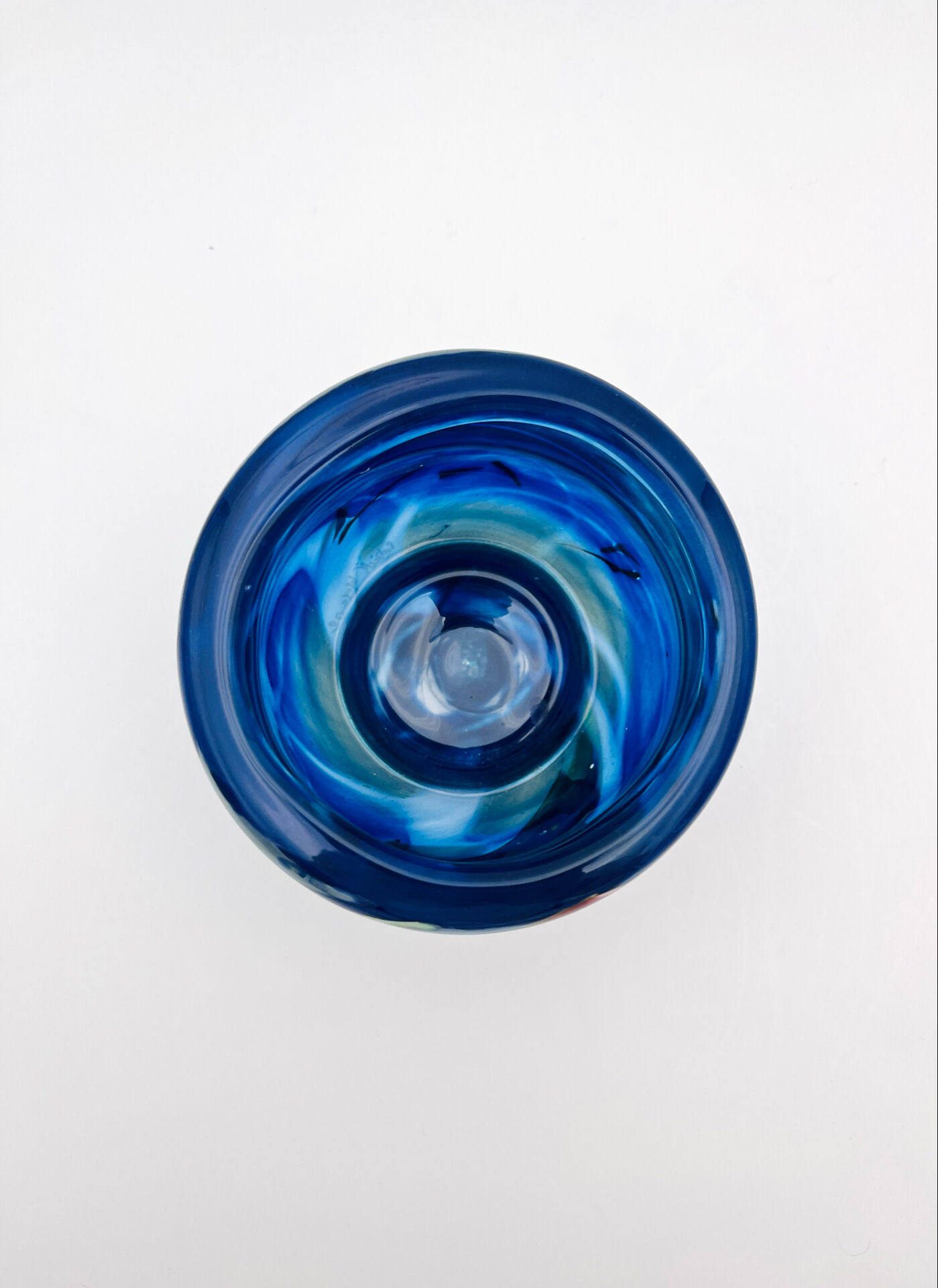 Vase Art Glass Signed Patrick Lepage 2002 - Blown Glass Fuming Oxides