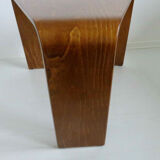 Scandinavian coffee table in curved wood 1970