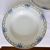 3 vintage soup plates from St Amand 220645