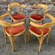 4 chaises Fauteuils restaurant bois courbé vintage 80s French bistro bentwood a