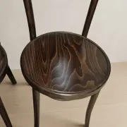 Set of 4 TON wooden dining chairs, 20th century, Czechoslovak, 90 × 46 cm