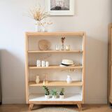 1950s compass foot bookcase shelf