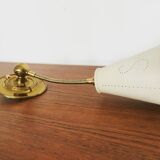 Magnificent adjustable italian Mid Century Modern brass wall sconce