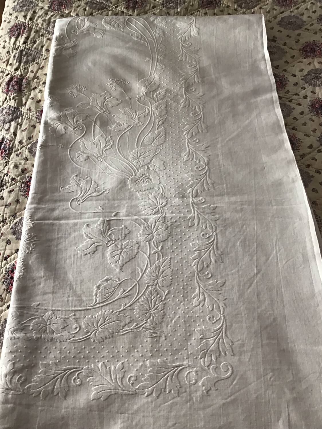 White cotton bedspread