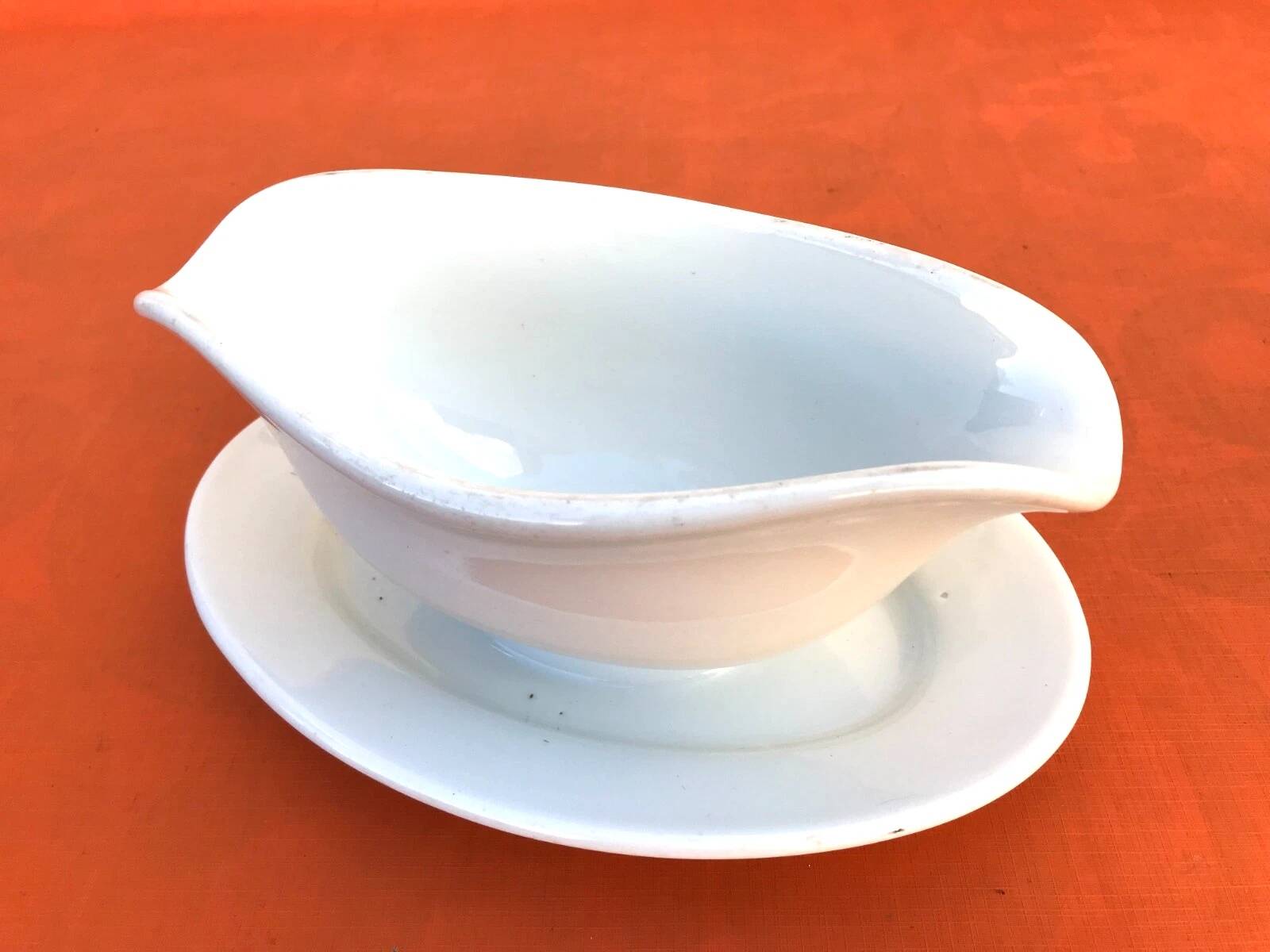 1940s Sauceboat on a Porcelain Frame, Schlaggenwald Manufacture