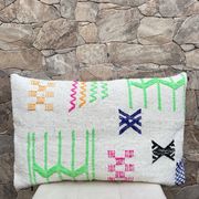 Handmade cushion cover in Berber wool Moroccan Kilim cushion 60x40