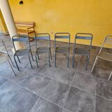 Lot of 6 garden chairs made of steel.