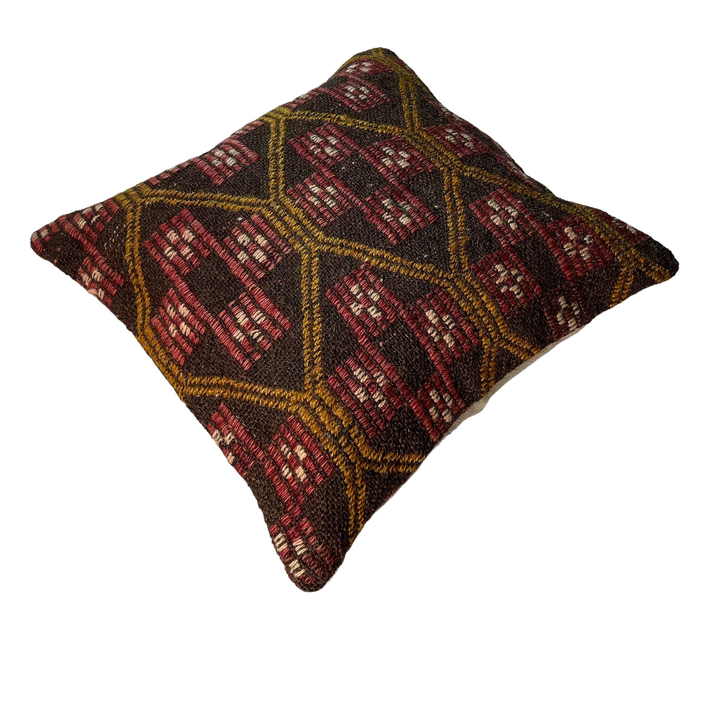 Vintage turkish Kilim Cushion Cover , 45 x 45 cm