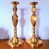 Pair of brass candlesticks