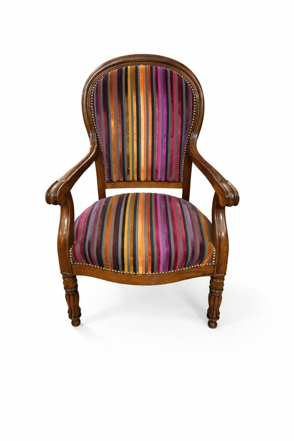 Antique carved wooden armchair, Louis-Philippe style