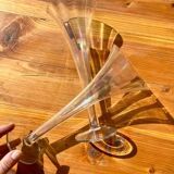 2 large iridescent champagne flutes