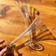 2 large iridescent champagne flutes