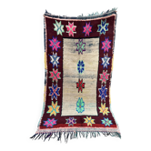 Tapis marocain unique - Tapis Art déco vintage - tapis Boucharouit