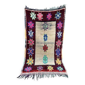 Tapis marocain unique - Tapis Art déco vintage - tapis Boucharouit