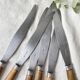 6 Vintage Horn Knives Silver Steel Blade LEPINE A LYON France 19th Century