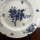 Old flat plate KG Luneville Blue Flowers