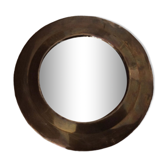 Miroir en laiton rond 19cm