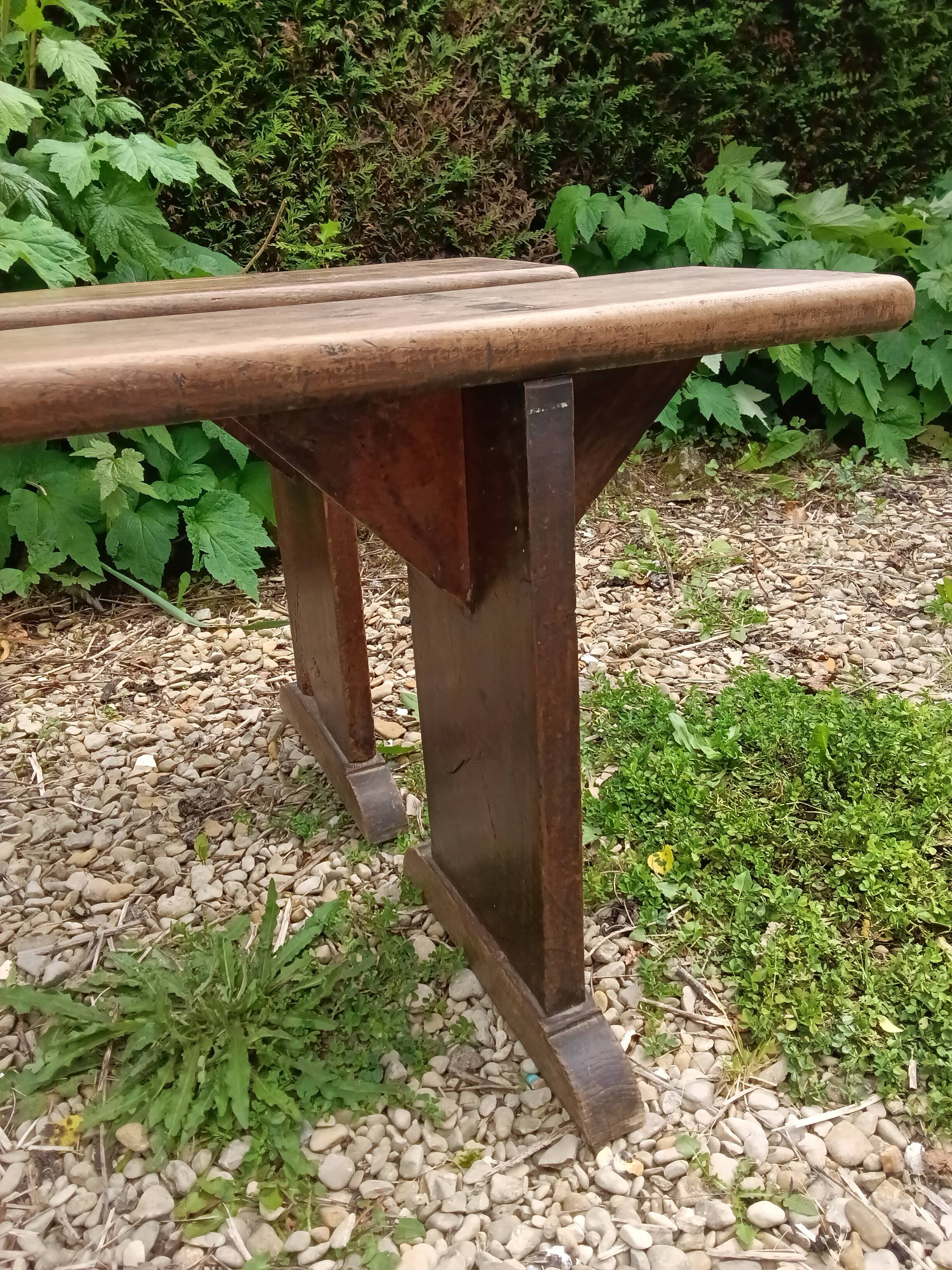 A pair of old benches