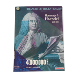 Affiche originale loterie nationale tricentenaire hommage a Haendel 1985