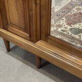 Art Deco period bedroom wardrobe with mirror in walnut and elm burl