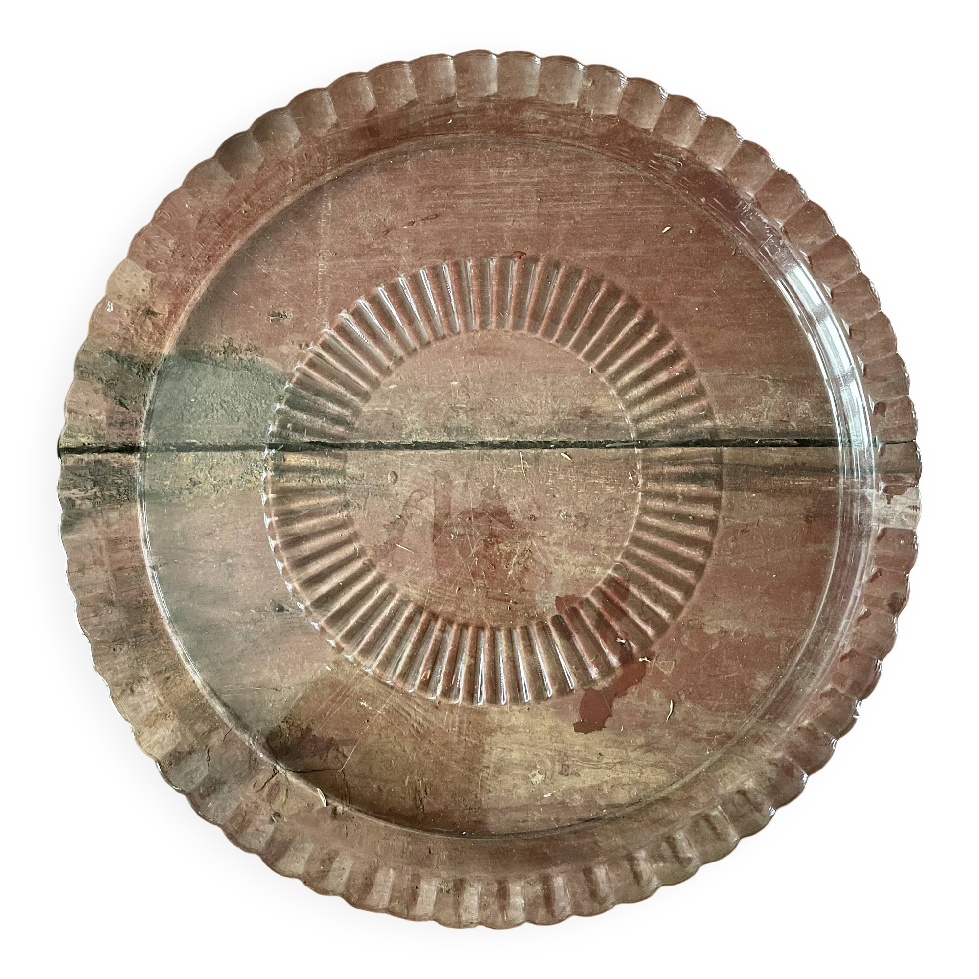 Large round daisy pie dish
