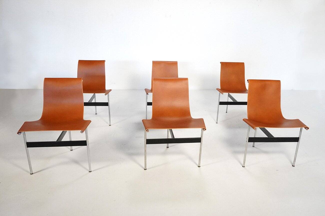Vintage Italian T-Chairs from ICF De Padova, 1960s, Set of 6