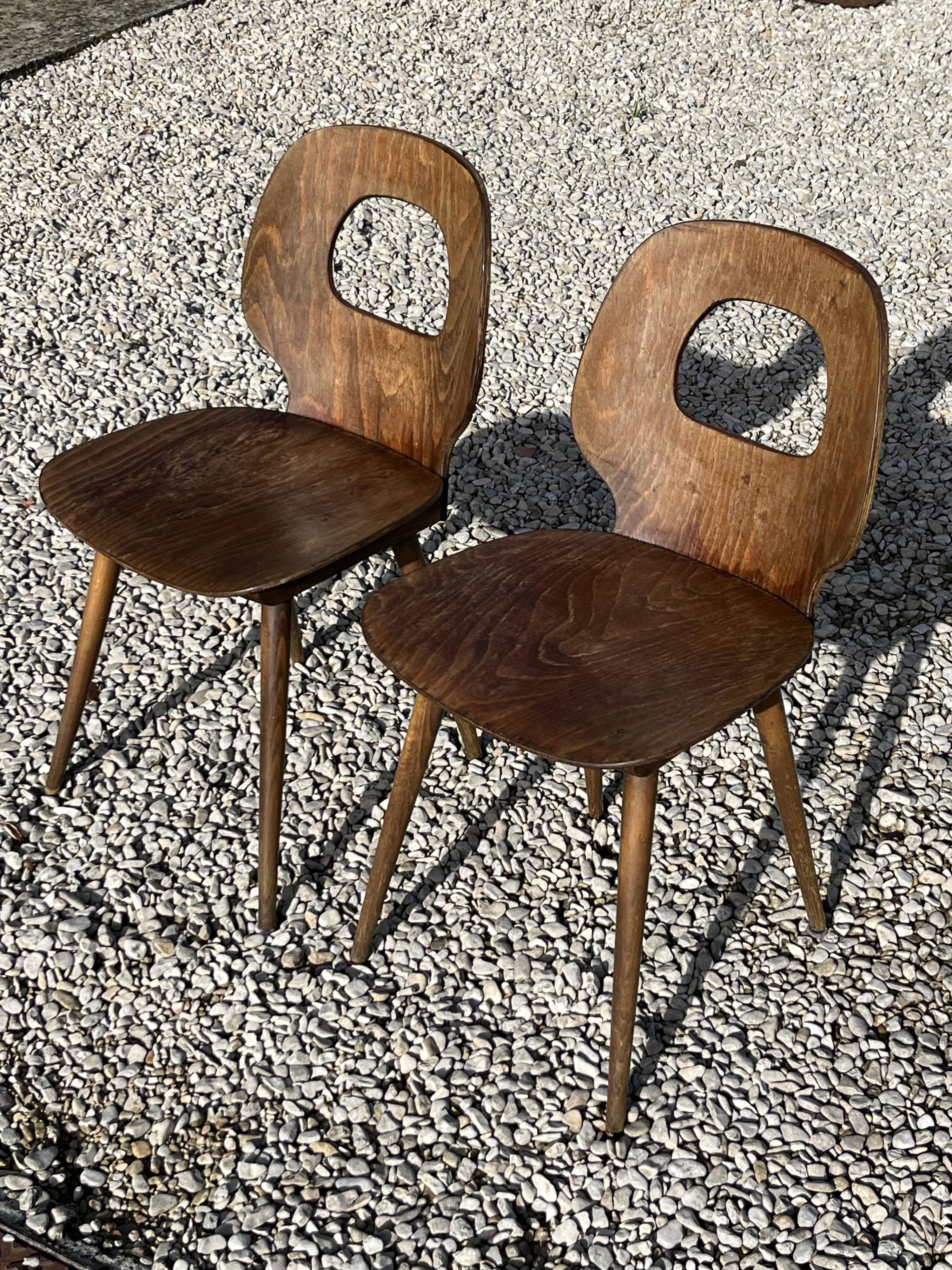 Pair of Baumann Fourmi chairs