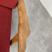 Pair of 50s vintage boomerang armchairs velvet and wood