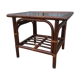 Table basse vintage rotin