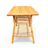 Audoux Minnet style 60's rattan bedside table