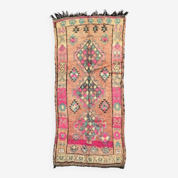 Boujad. vintage moroccan rug, 162 x 372 cm