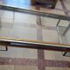 Guy lefèvre for maison jansen coffee table in brushed steel and brass 1970