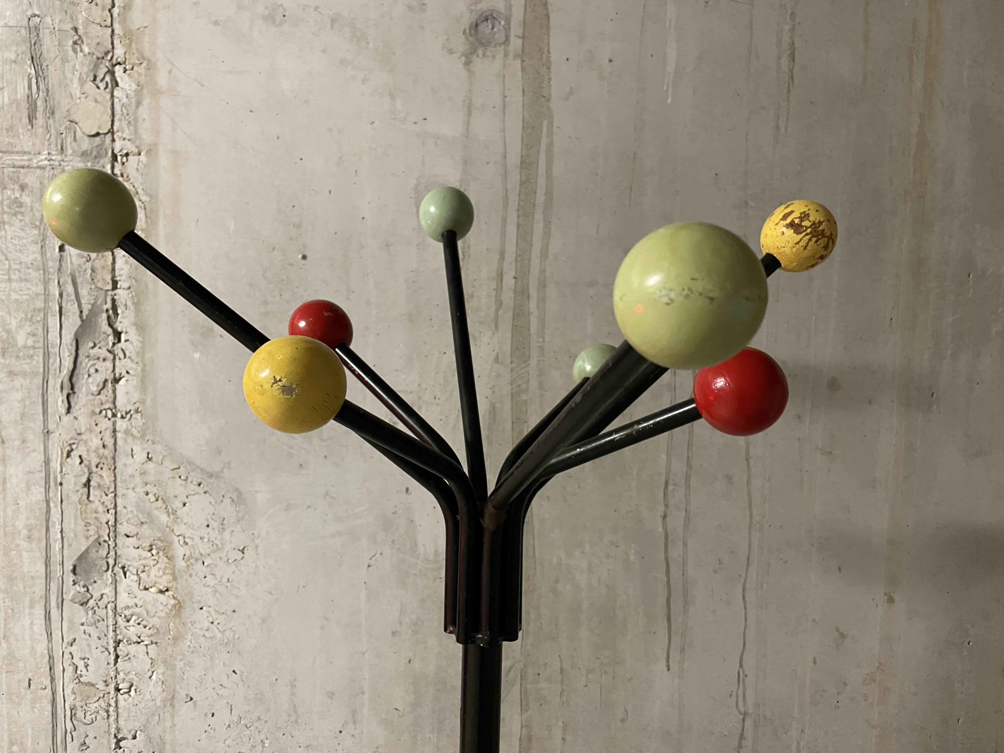 50s ball coat rack
